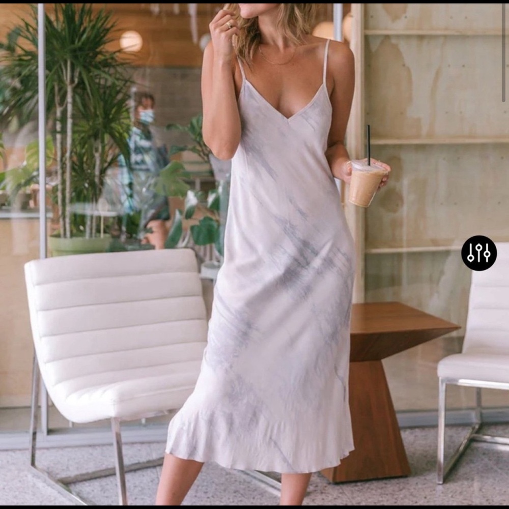 Lovestitch Cloud Burst Tie Dye Slip Midi Dress NWT - small